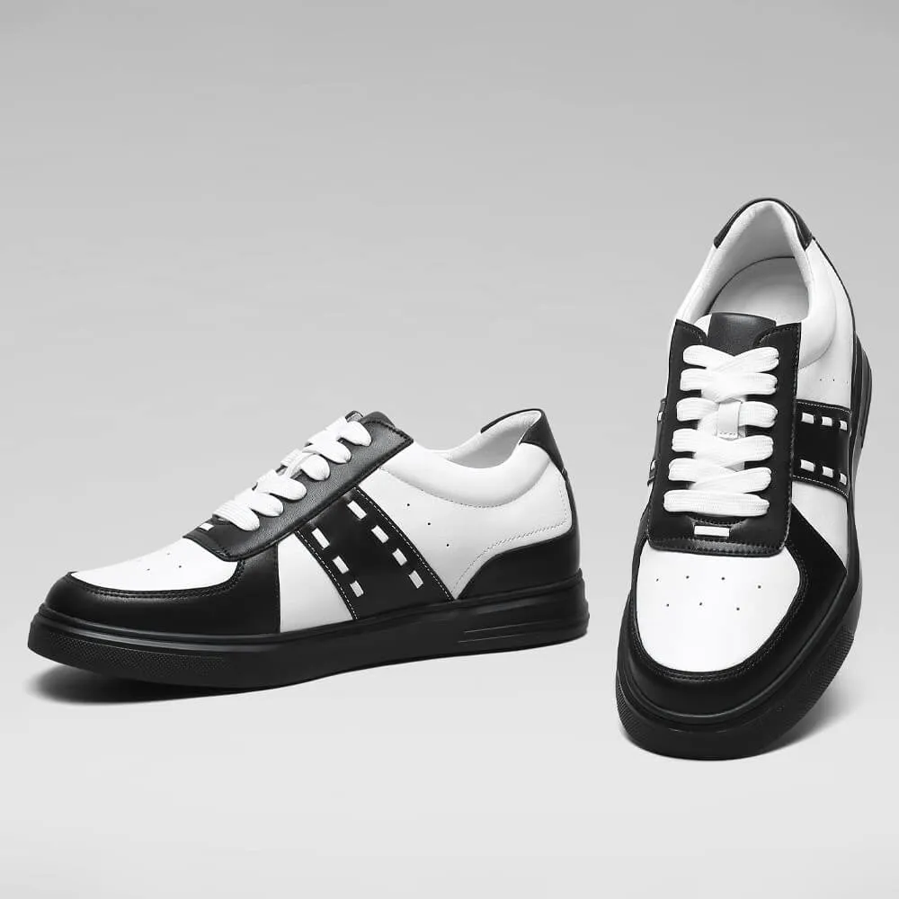 6 CM/2.36 Inches CMR CHAMARIPA Casual Men's Elevator Sneakers - Leather Tall Men Shoes