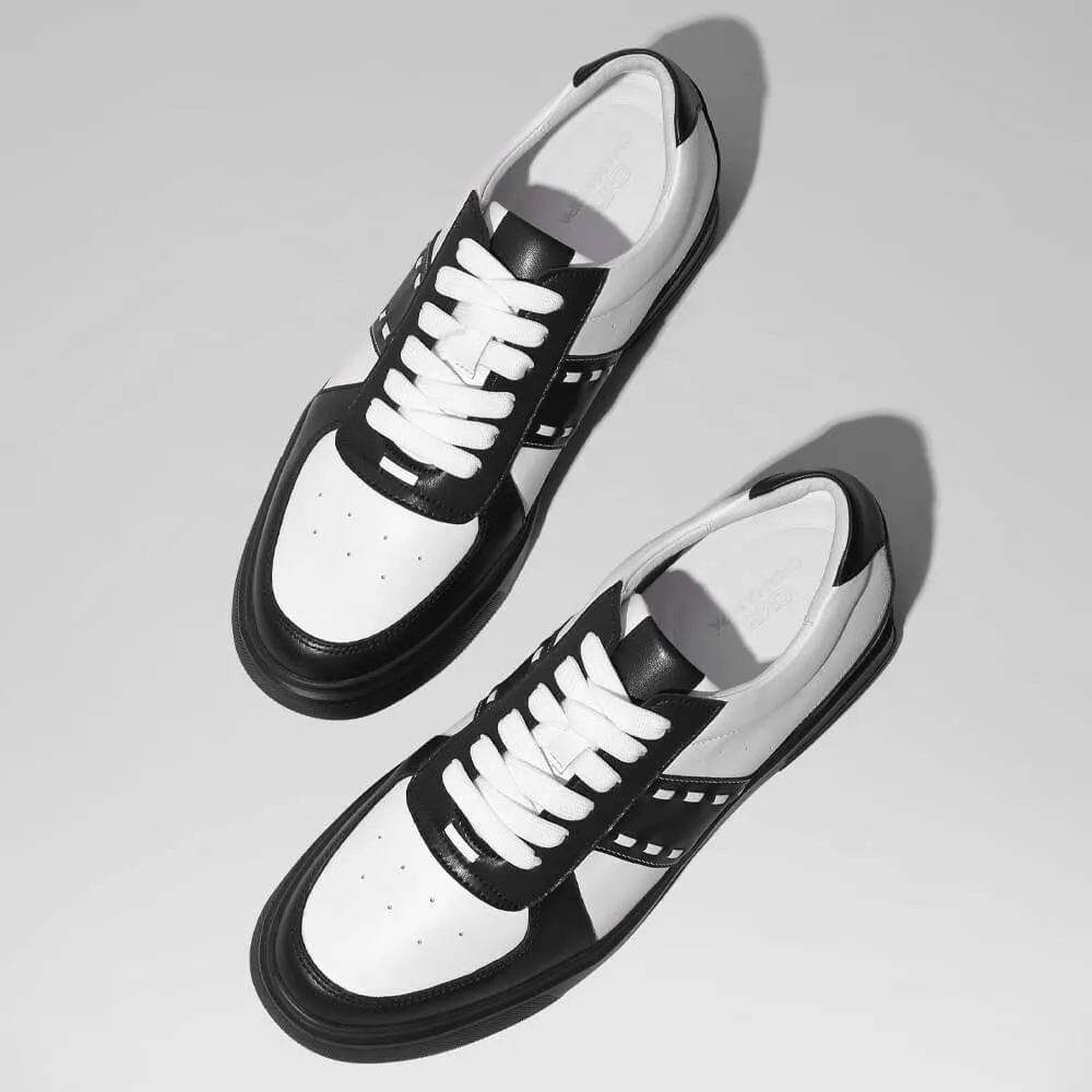 6 CM/2.36 Inches CMR CHAMARIPA Casual Men's Elevator Sneakers - Leather Tall Men Shoes