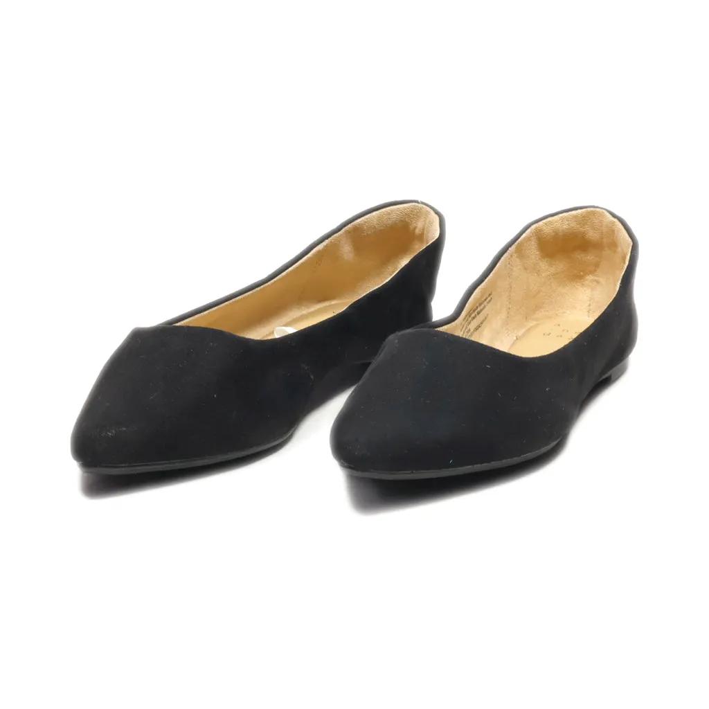 A New Day Ballerinas Fabric Black Colour For Women