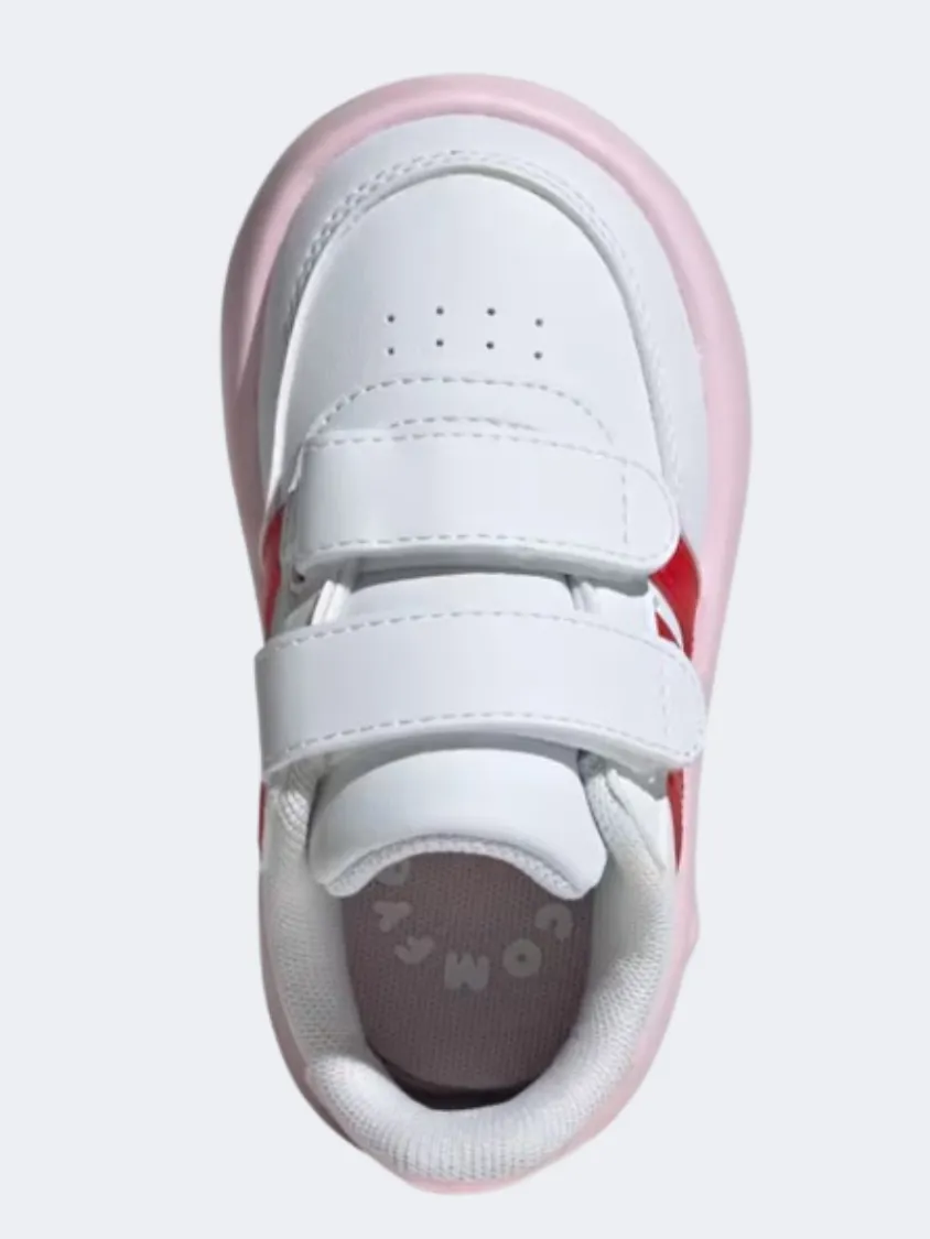 Adidas Breaknet 2 Infant Girls Sportswear Shoes White/Scarlet/Pink