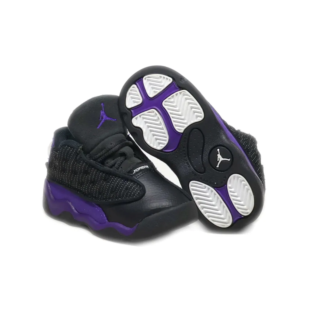 Air Jordan 13 Retro Sport Shoes Fabric Black Colour For Kids