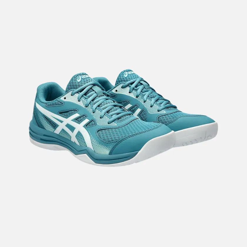 Asics UPCOURT 5 Men's Badminton Shoes -Blue Teal/White