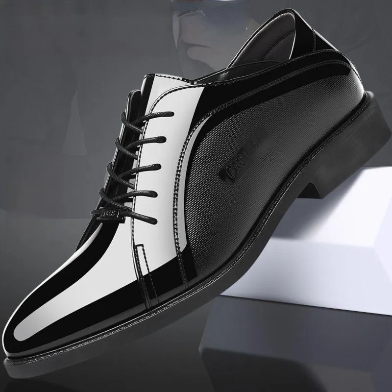 Autumn black casual men's business dress versatile leather shoes