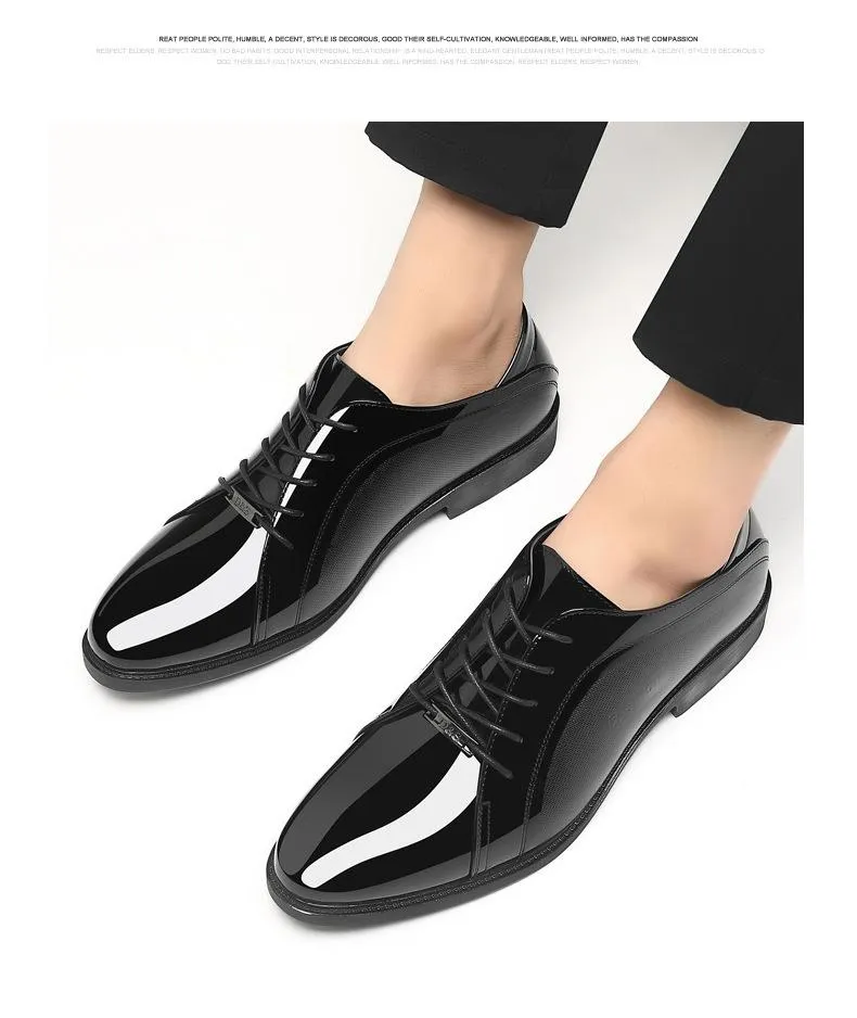 Autumn black casual men's business dress versatile leather shoes