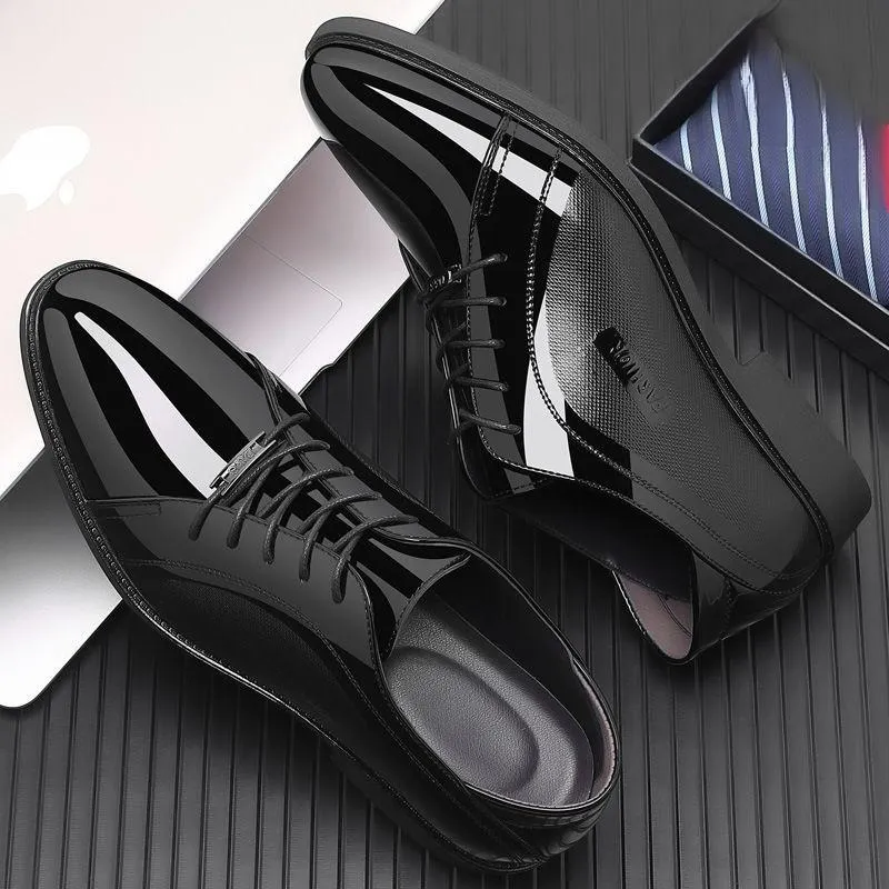 Autumn black casual men's business dress versatile leather shoes