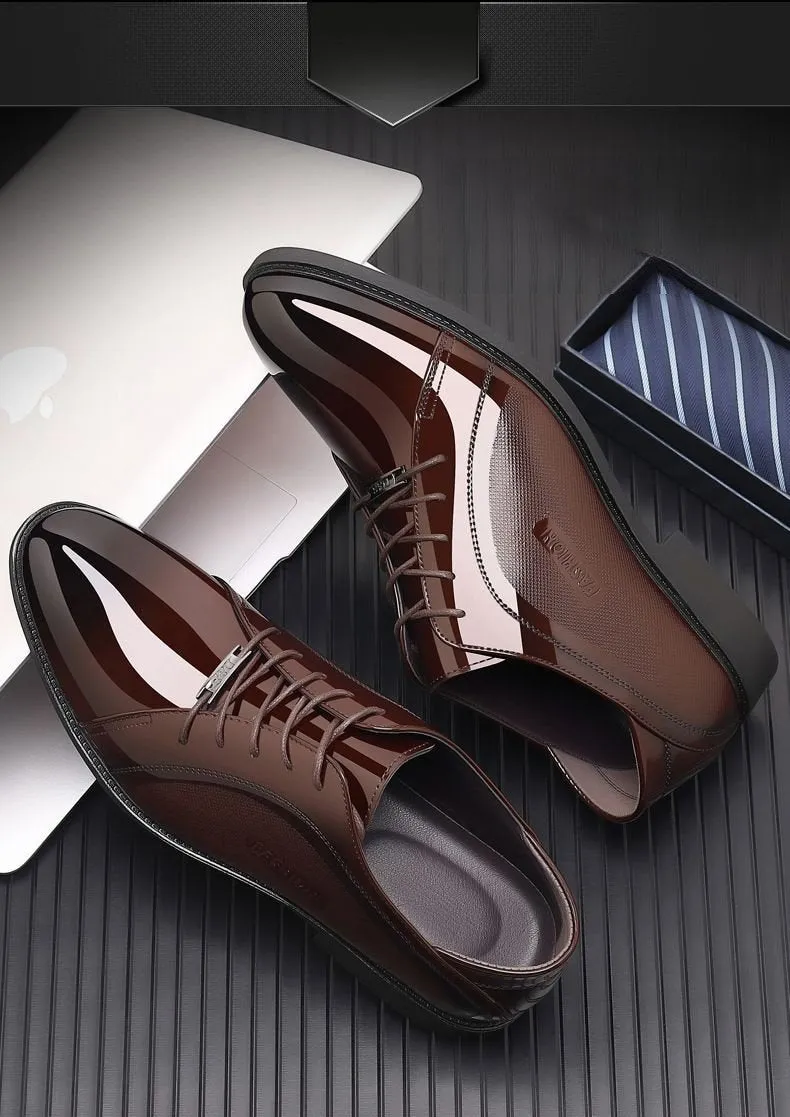 Autumn black casual men's business dress versatile leather shoes