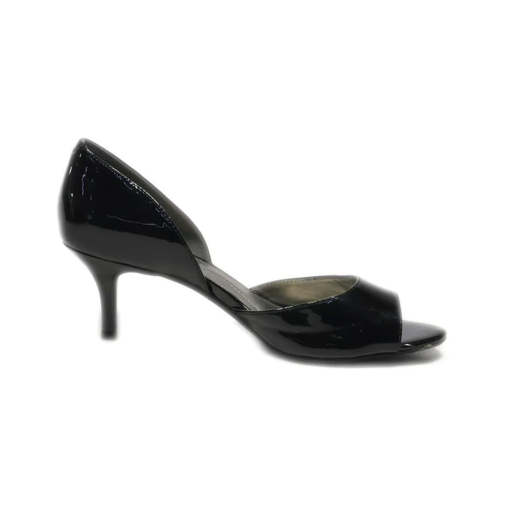 Bandolino Peep Toe Leather Black Colour For Women