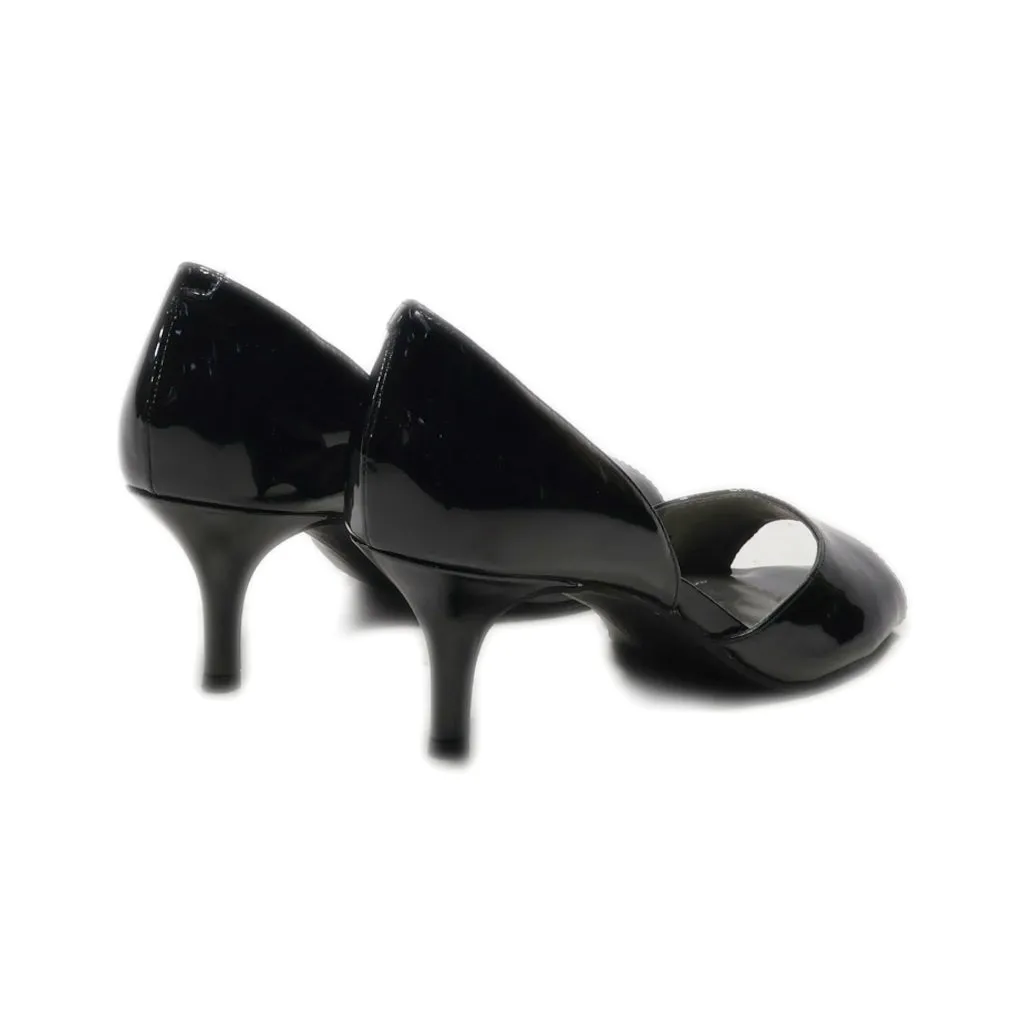 Bandolino Peep Toe Leather Black Colour For Women