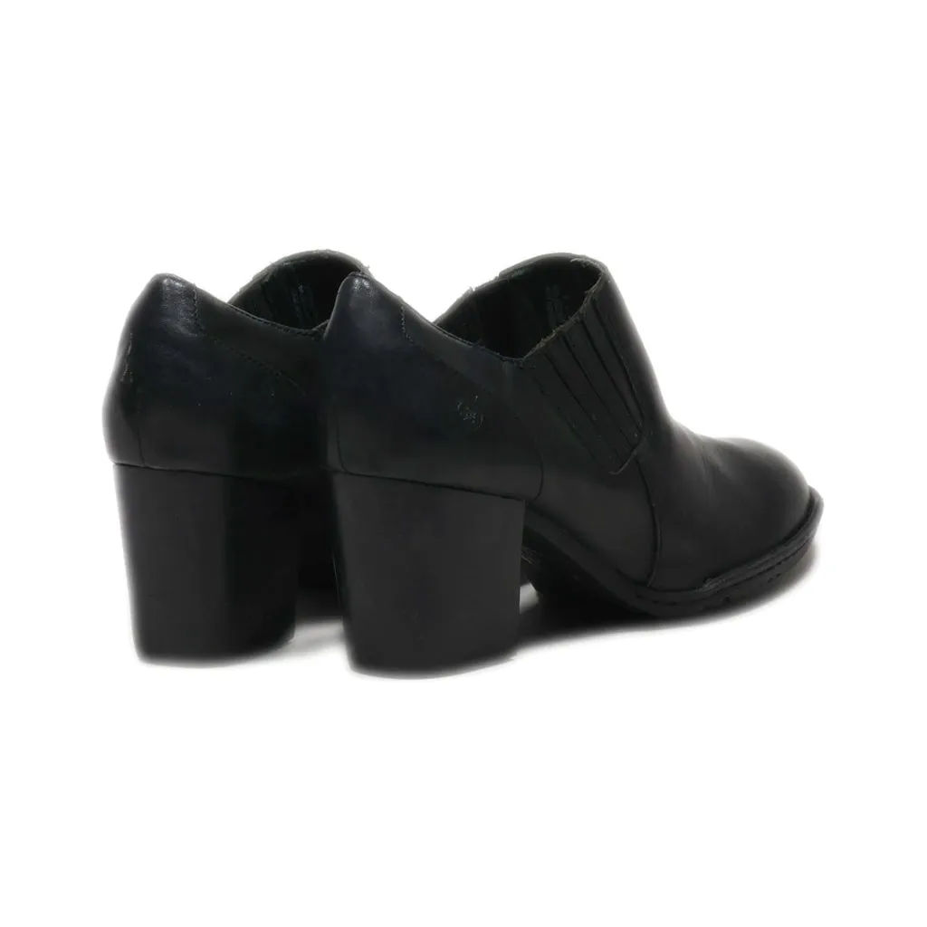 Born Mid-Heel Shoes Leather Black Colour For Women