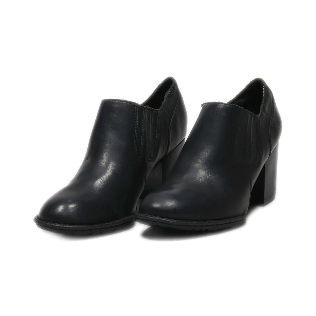 Born Mid-Heel Shoes Leather Black Colour For Women