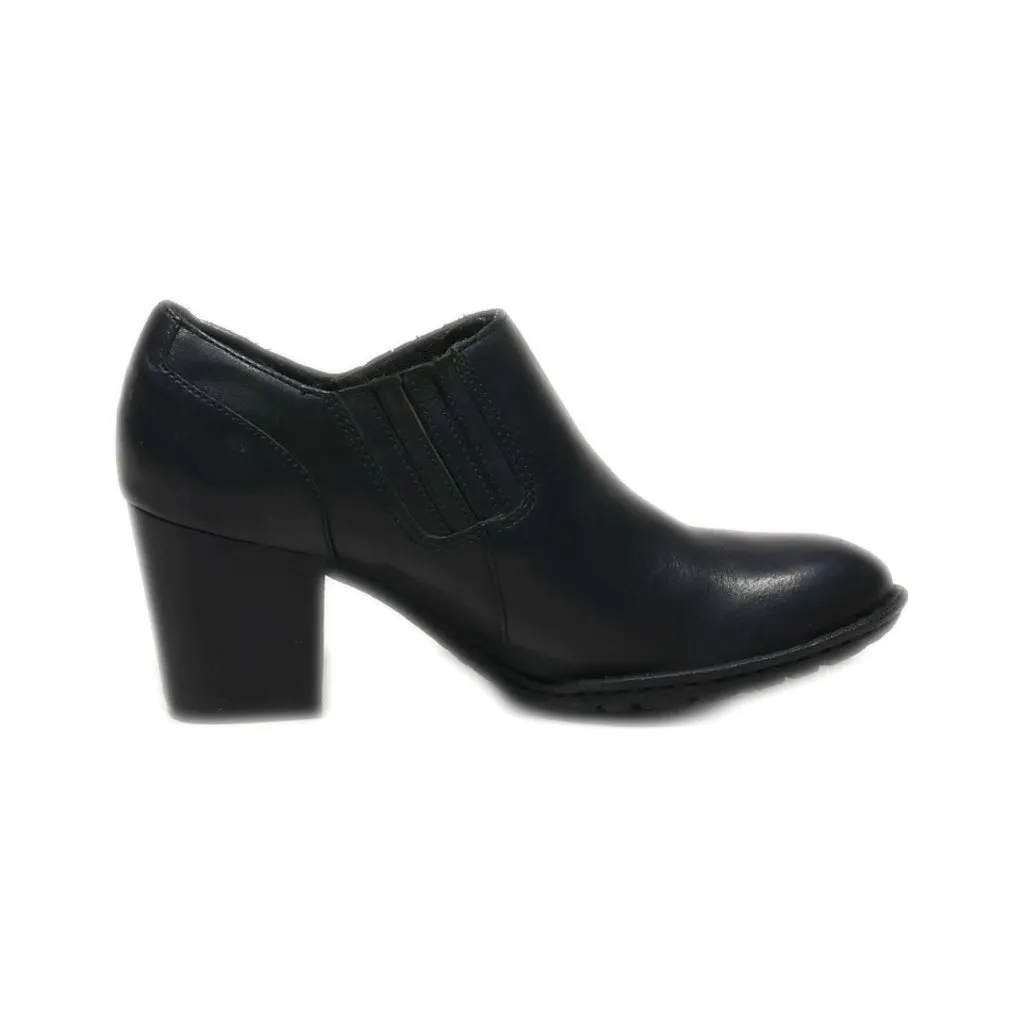 Born Mid-Heel Shoes Leather Black Colour For Women