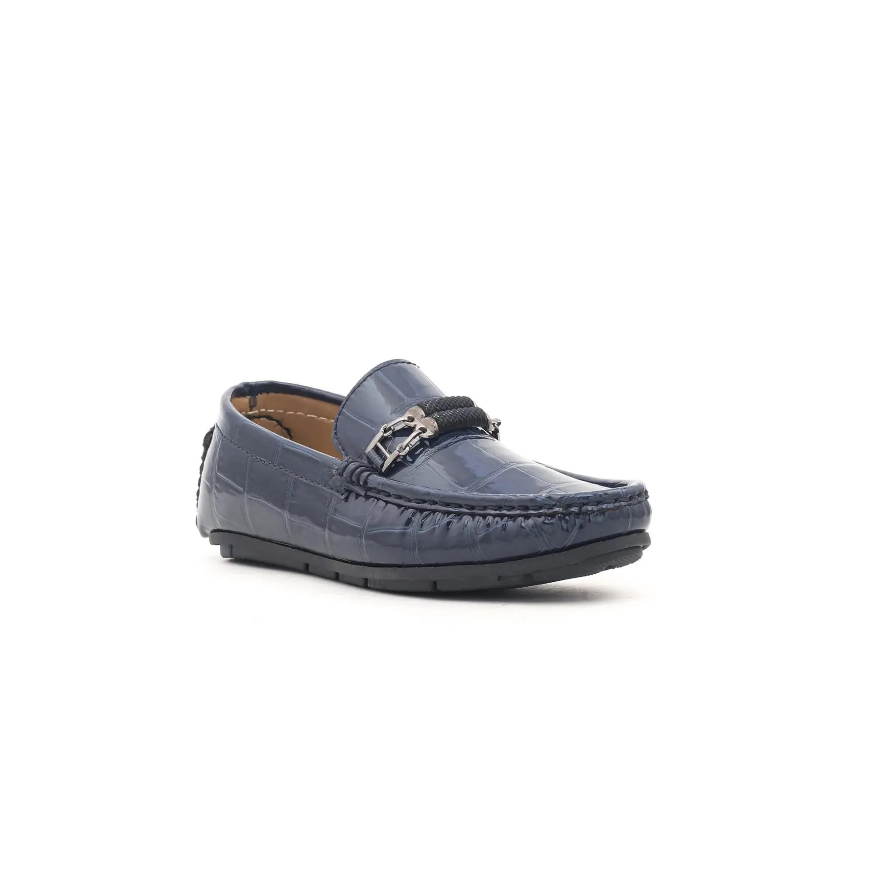 Boys Navy Formal Moccasin KD0339