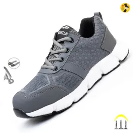 Breathable Lightweight Men Safety Work Shoes Sneakers Steel Toe Summer Construction Shoes Indestructible Male Staleneus Boots