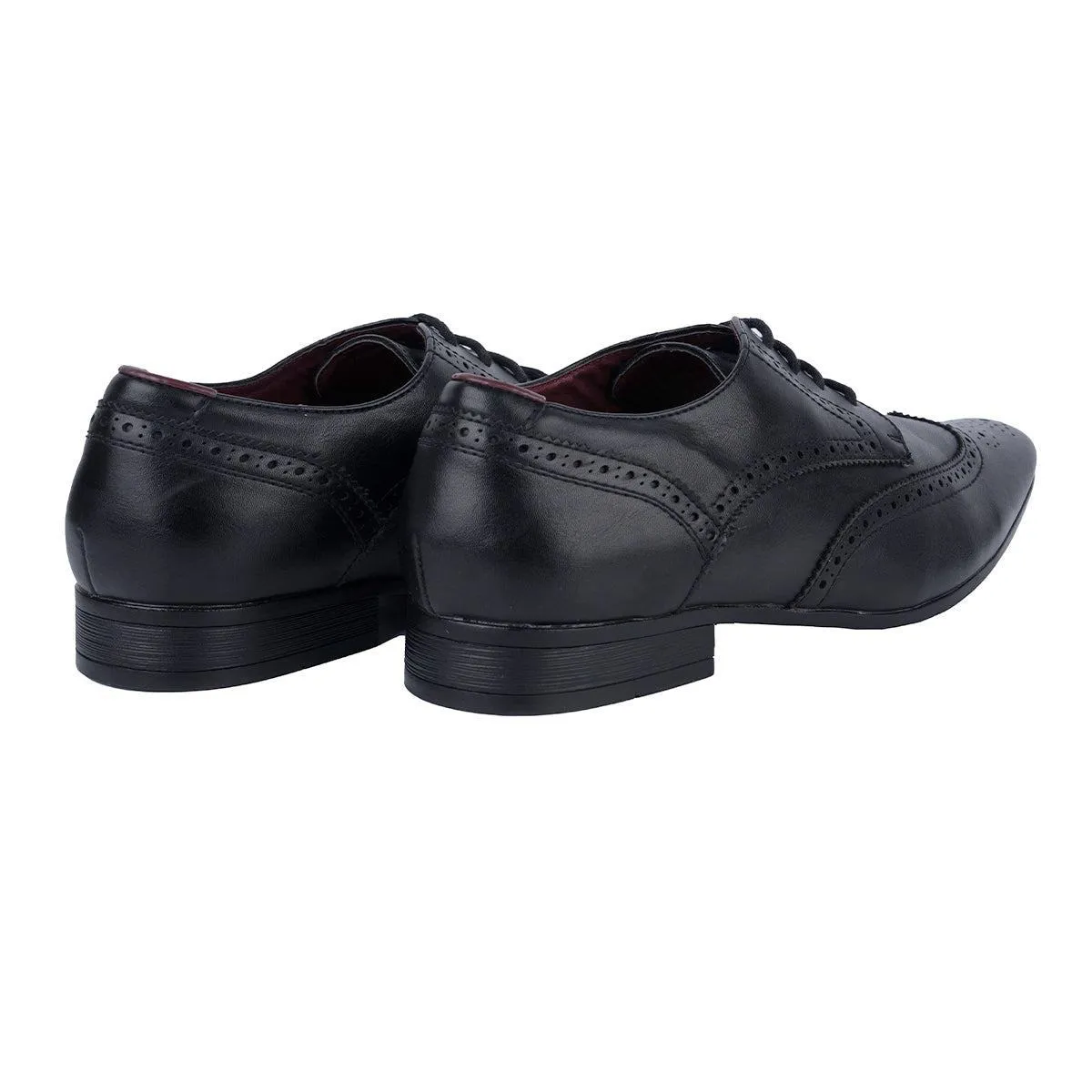 Burton Brogues Formal Lace Ups Leather Black Colour For Men