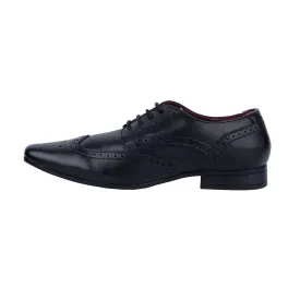 Burton Brogues Formal Lace Ups Leather Black Colour For Men