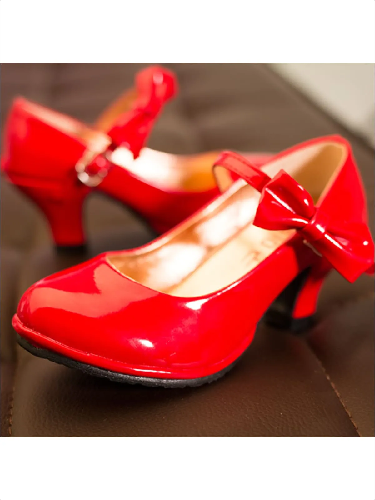 Charming Red Bow Mary Jane Shoes By Liv and Mia