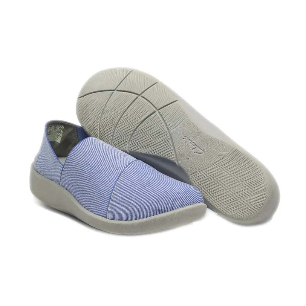 Clarks 16712 Slip Ons Fabric Blue Colour For Women