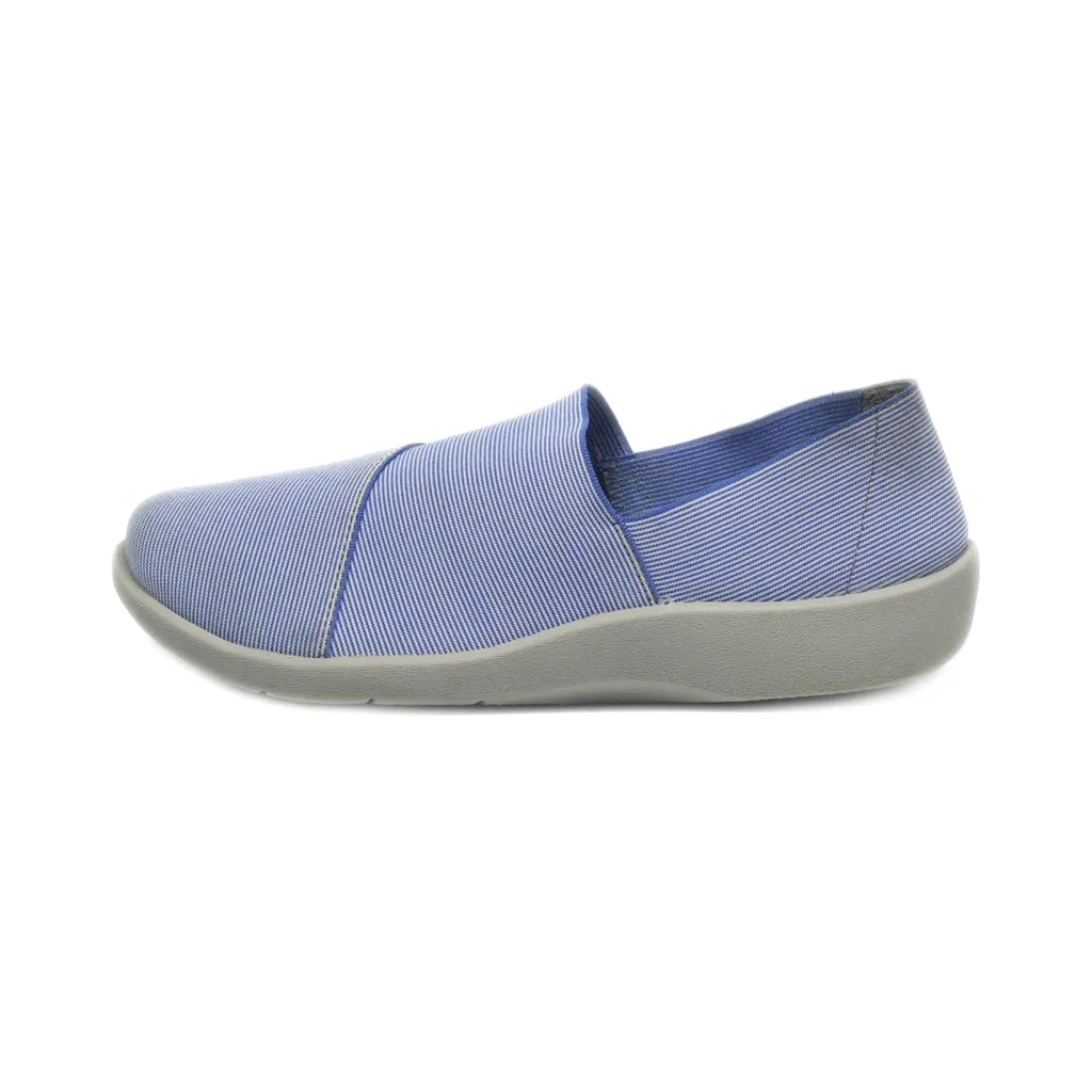 Clarks 16712 Slip Ons Fabric Blue Colour For Women