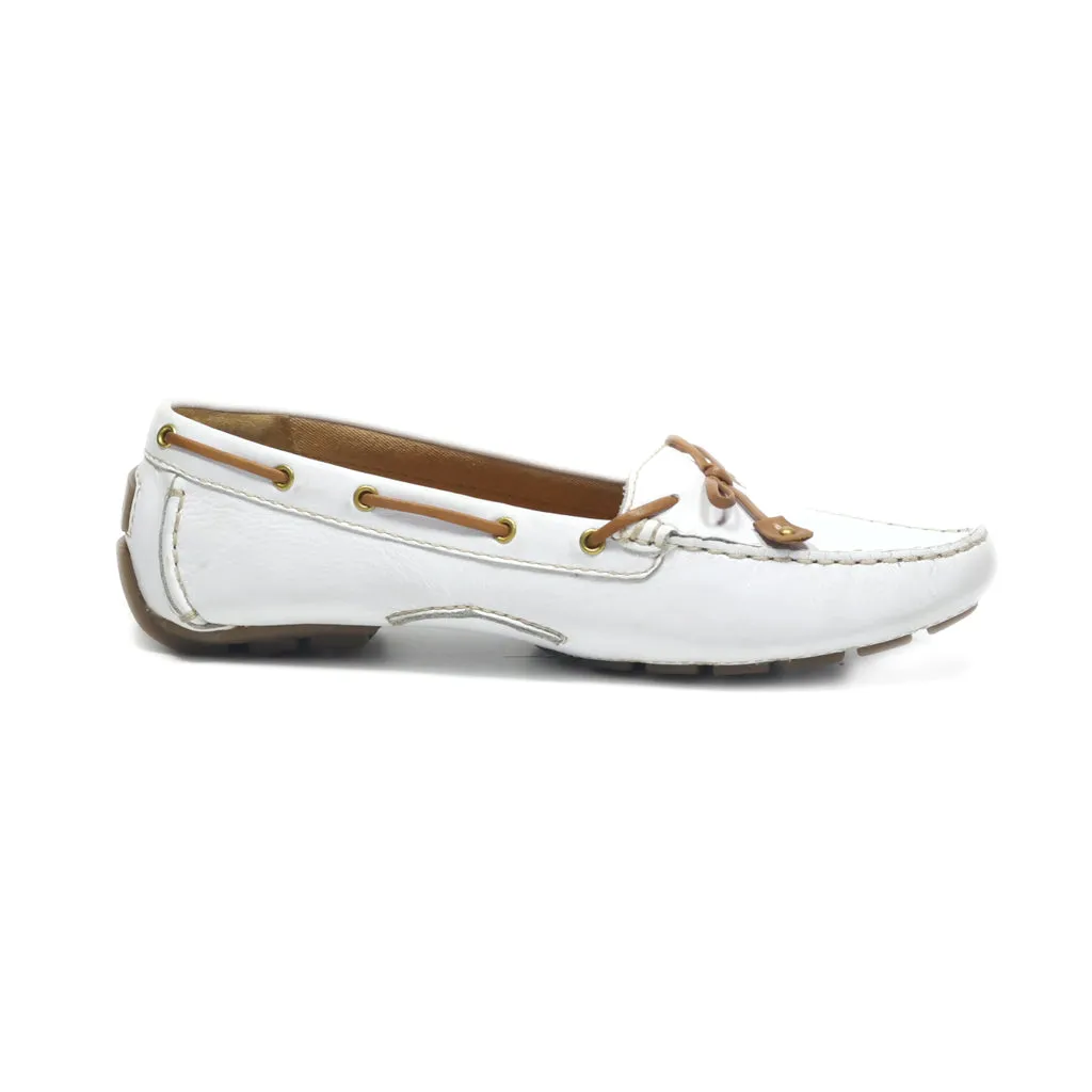 Clarks Slip Ons Leather White Colour For Women