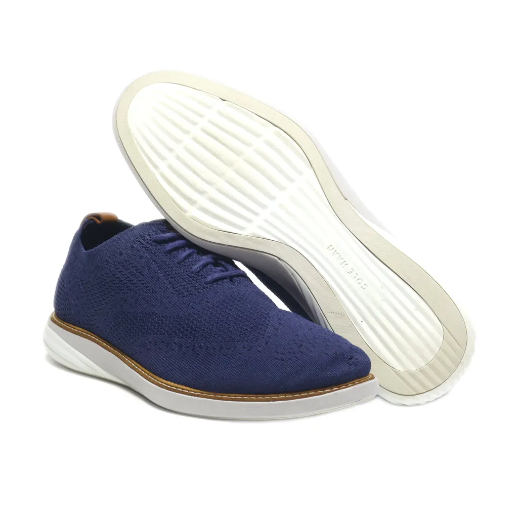 Cole Haan Casual Lace Ups Fabric Blue Colour For Men