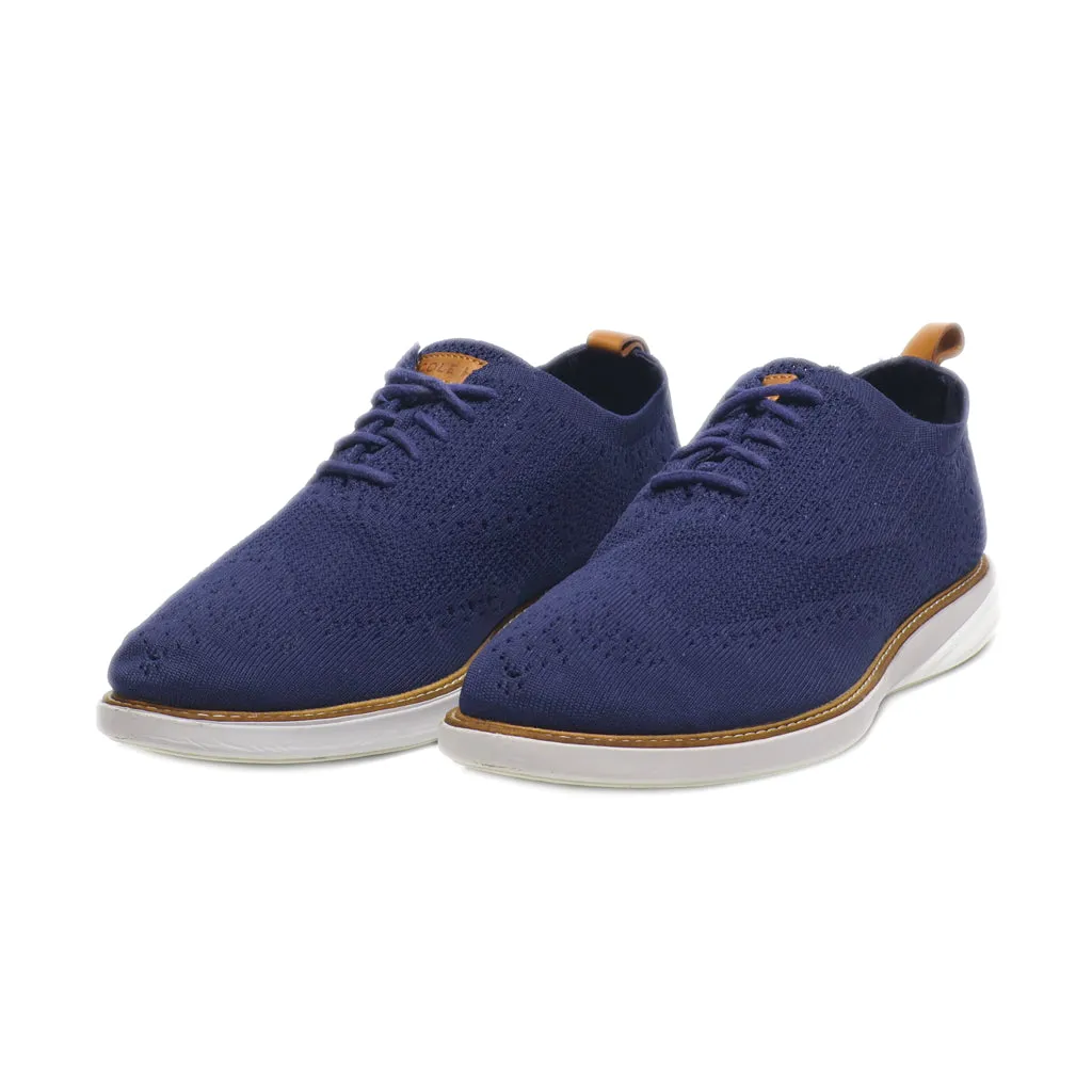 Cole Haan Casual Lace Ups Fabric Blue Colour For Men