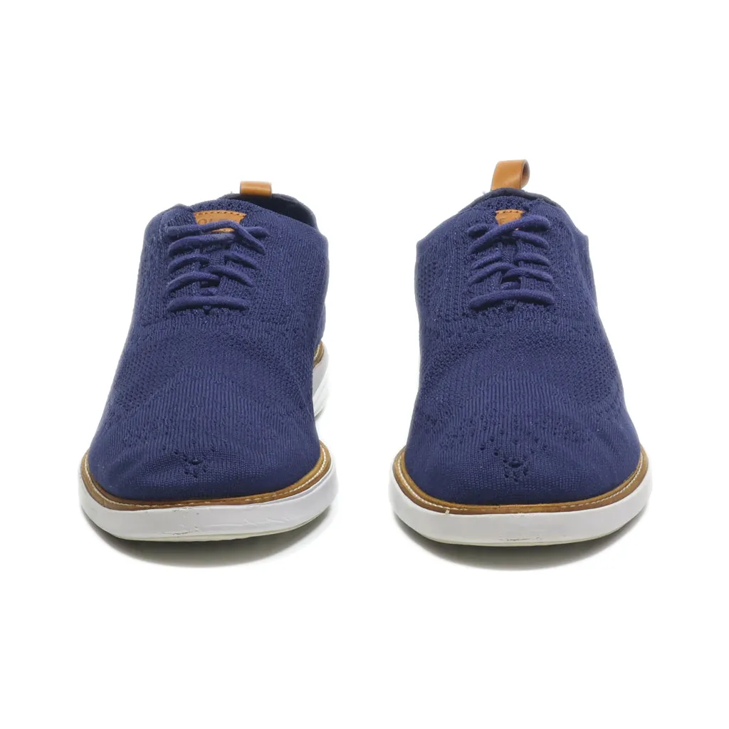 Cole Haan Casual Lace Ups Fabric Blue Colour For Men