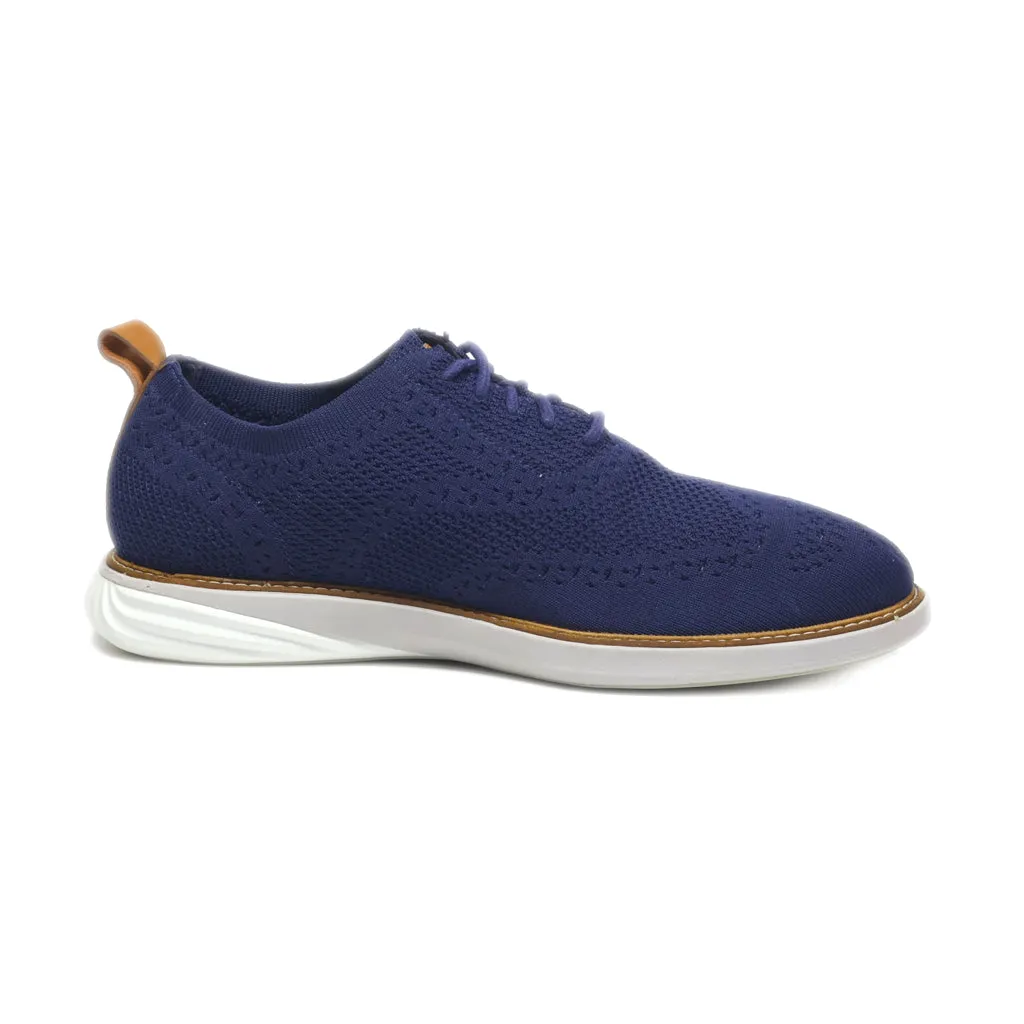 Cole Haan Casual Lace Ups Fabric Blue Colour For Men