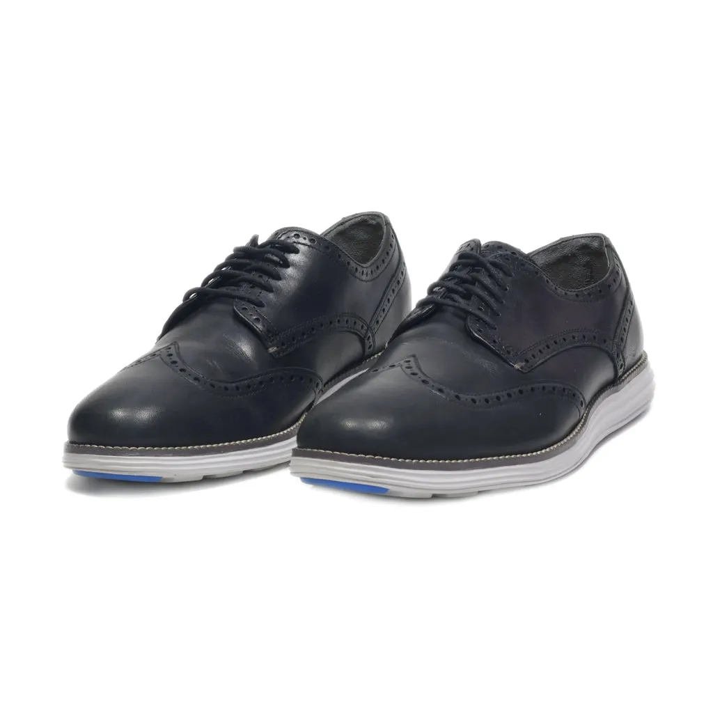 Cole Haan Formal Lace Ups Leather Blue Colour For Men