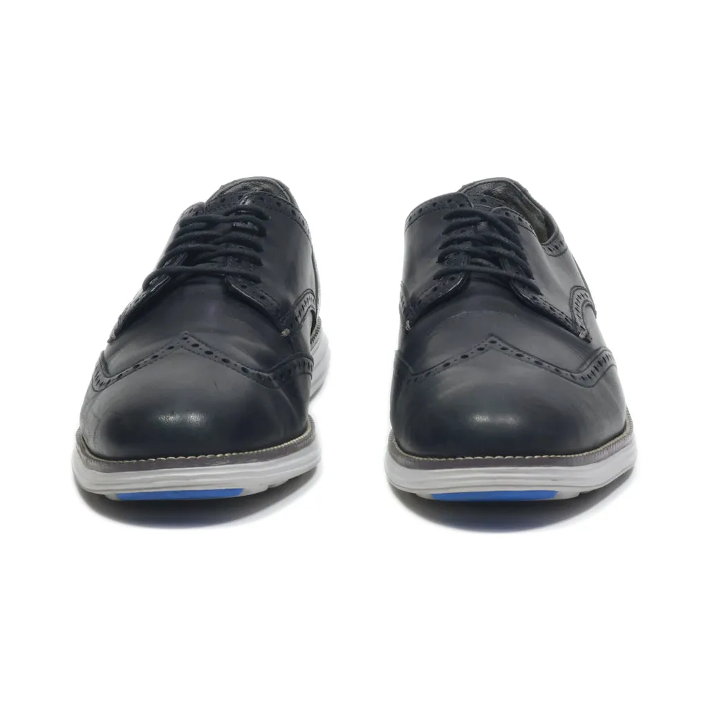 Cole Haan Formal Lace Ups Leather Blue Colour For Men