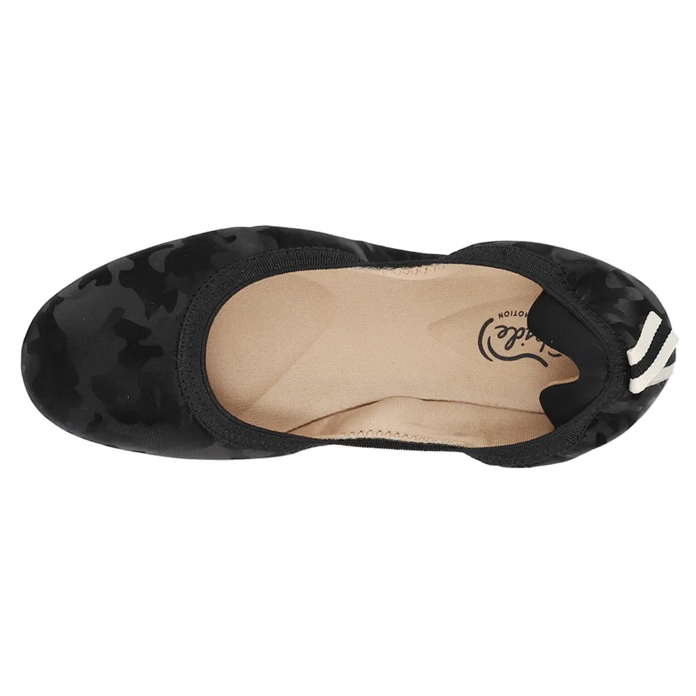 Devoted Black Camo Slip-On Flats