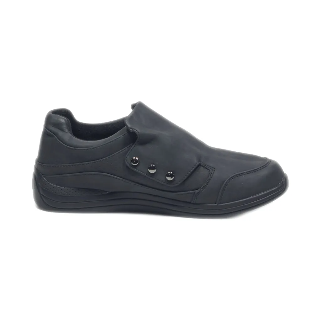 Drew Slip Ons Leather Black Colour For Women