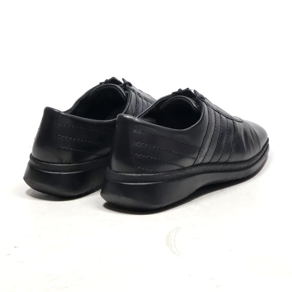 Ecco Casual Lace Ups Leather Black Colour For Men