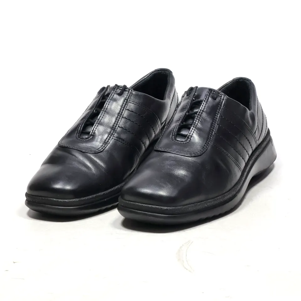 Ecco Casual Lace Ups Leather Black Colour For Men