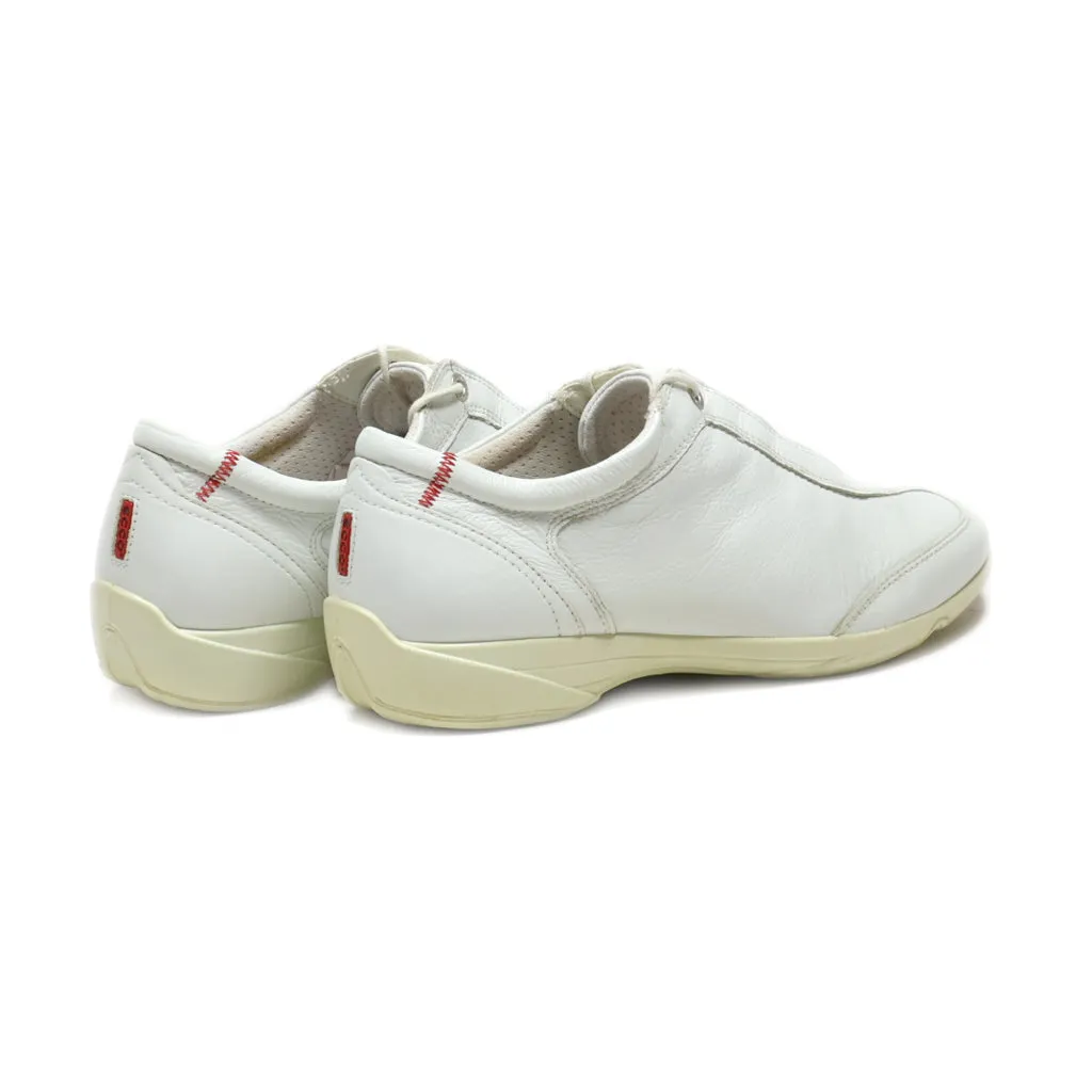 Ecco Lace Ups Leather White Colour For Women