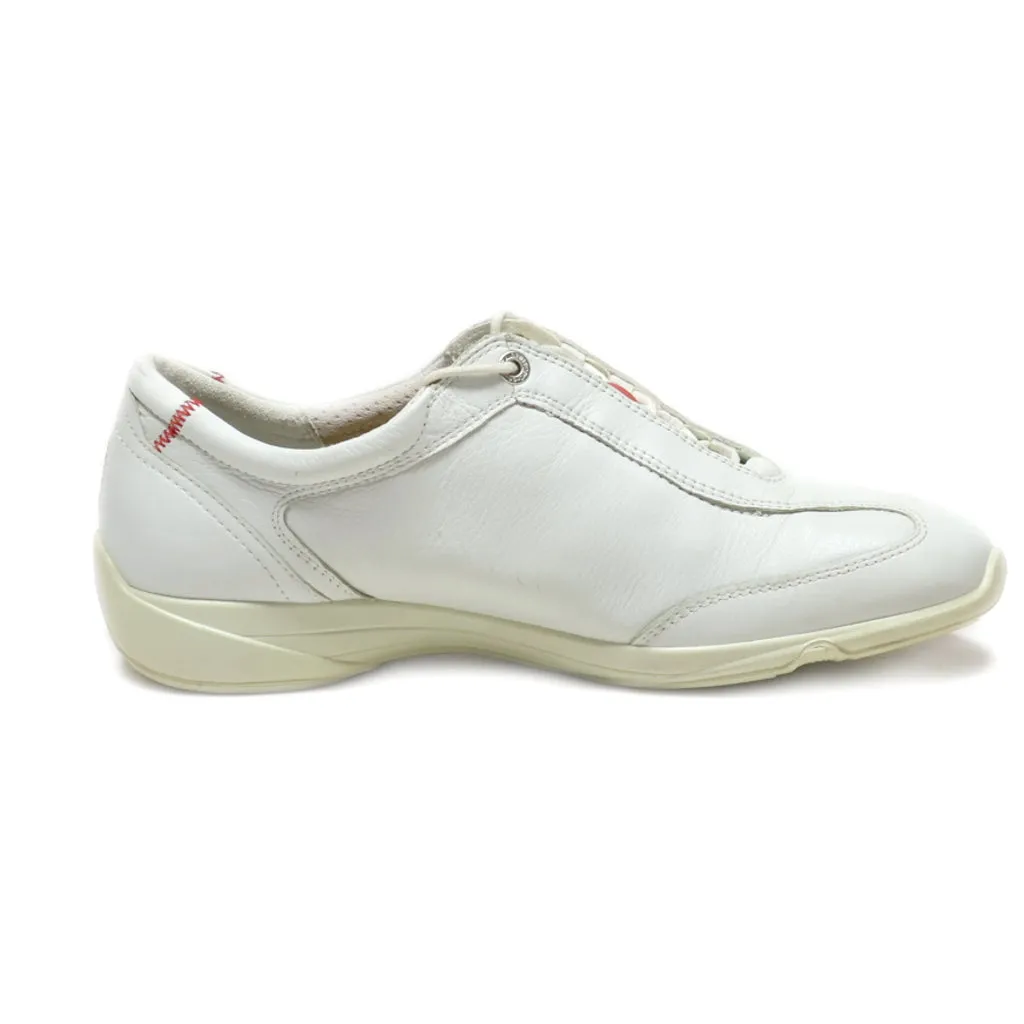 Ecco Lace Ups Leather White Colour For Women