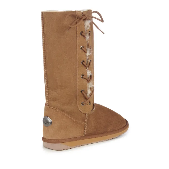 EMU Platinum Hi Lace Chestnut Tan Sheepskin Boot