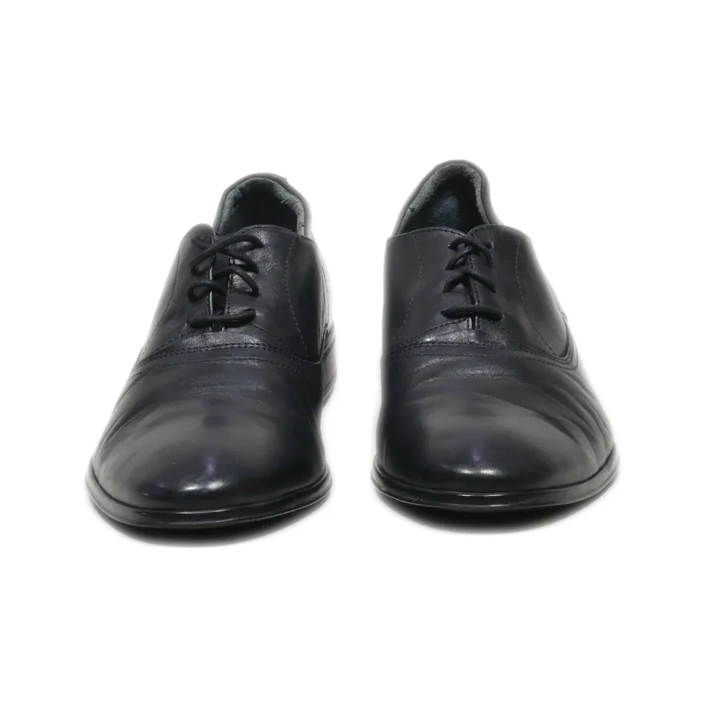 Eram Formal Lace Ups Leather Black Colour For Men