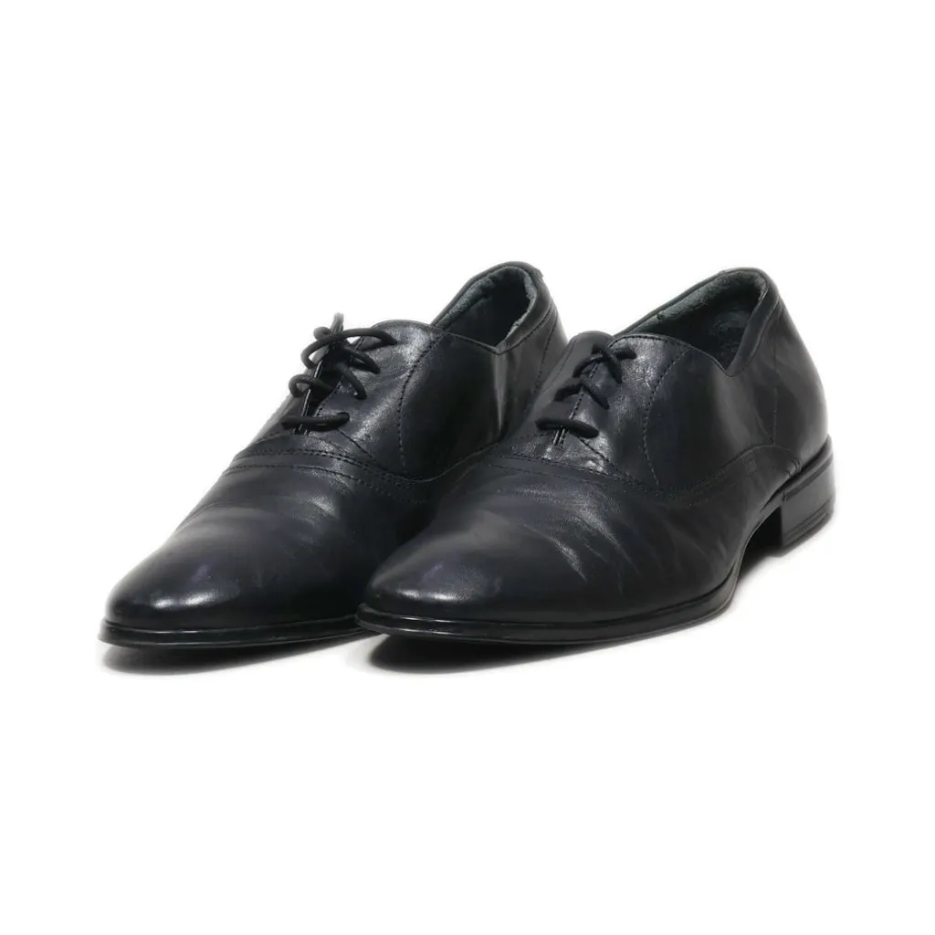 Eram Formal Lace Ups Leather Black Colour For Men