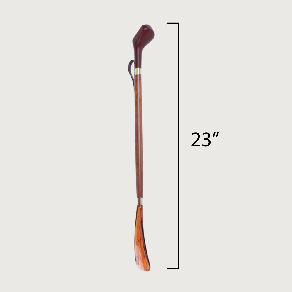 FootFitter Classic 23" Medium Shoe Horn with Wooden-Style Golf Club Handle