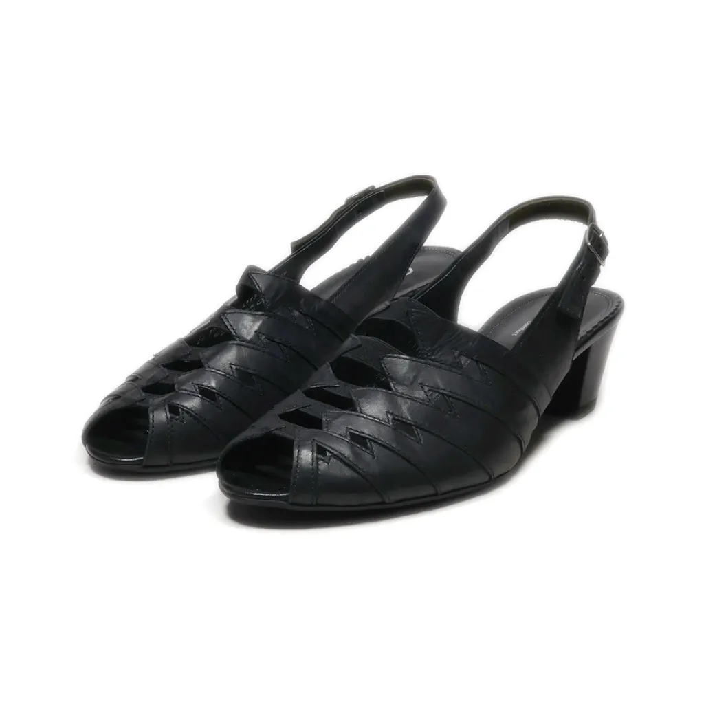 Gabor Kitten Heels Leather Black Colour For Women