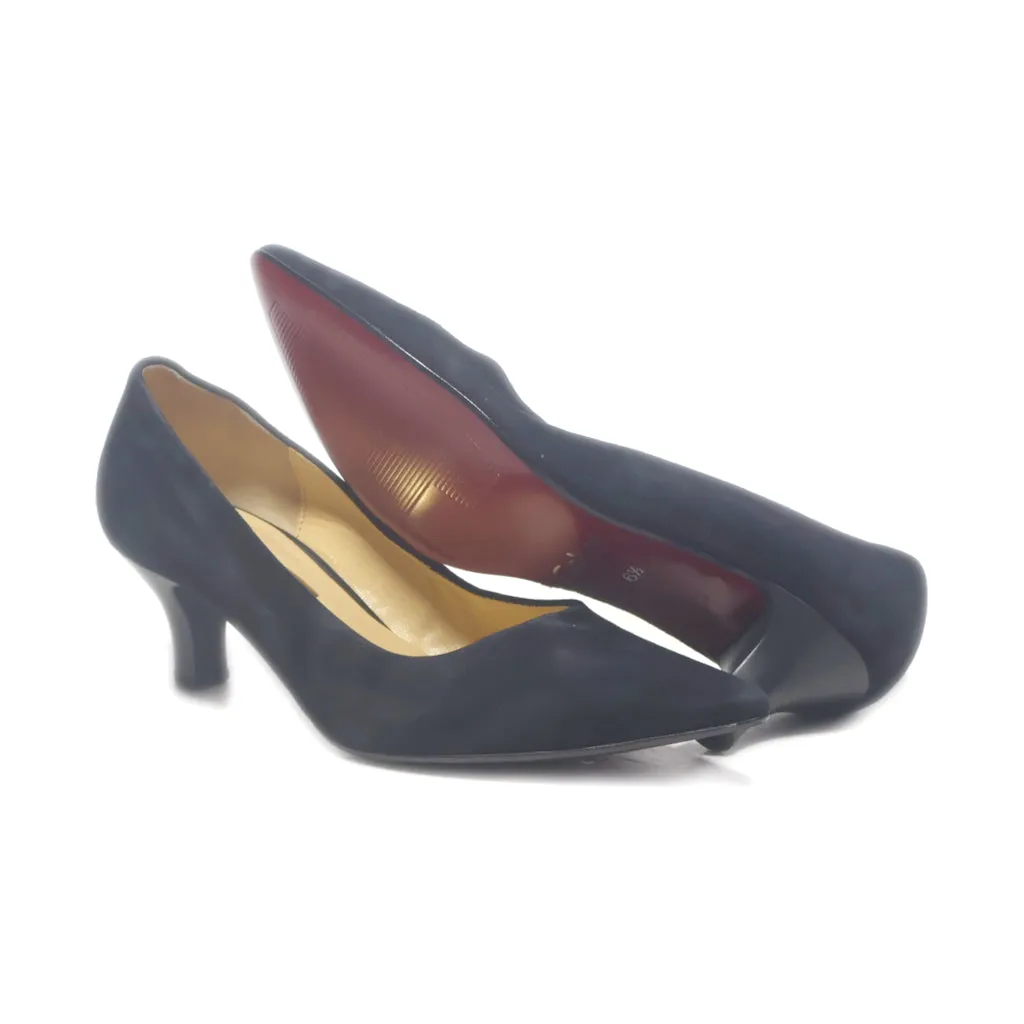 Gabor Kitten Heels Suede Black Colour For Women