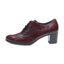 Gabor Mid-Heel Shoes Leather Maroon Colour For Women