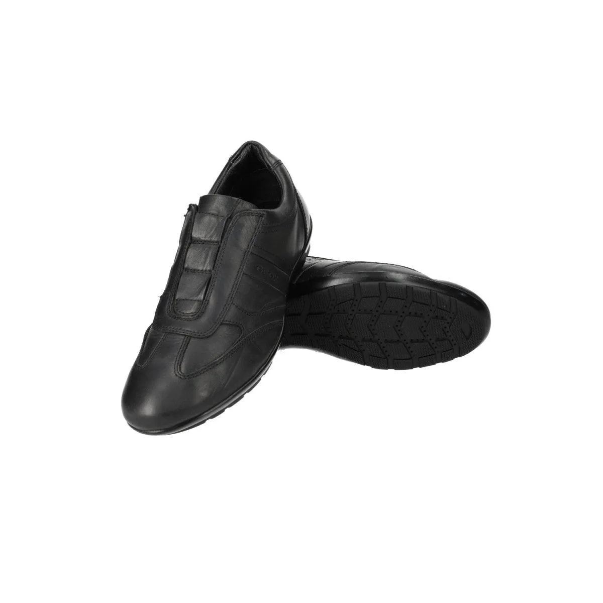 Geox Symbol U Genius Formal Slip Ons Leather Black Colour For Men