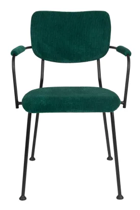 Green Upholstered Dining Armchairs (2) | Zuiver Benson