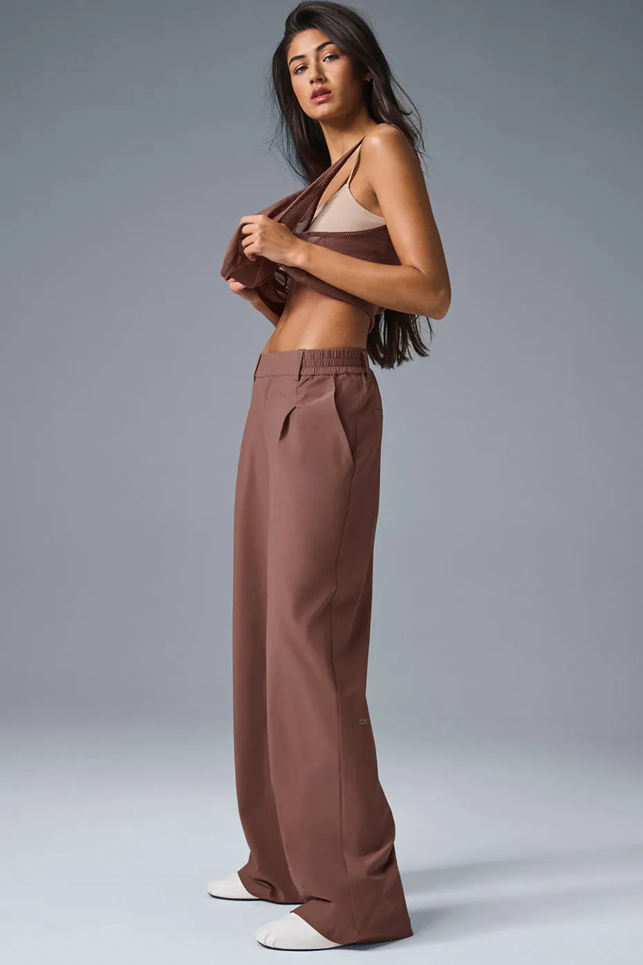 High-Waist Pursuit Trouser (Regular) - Chestnut