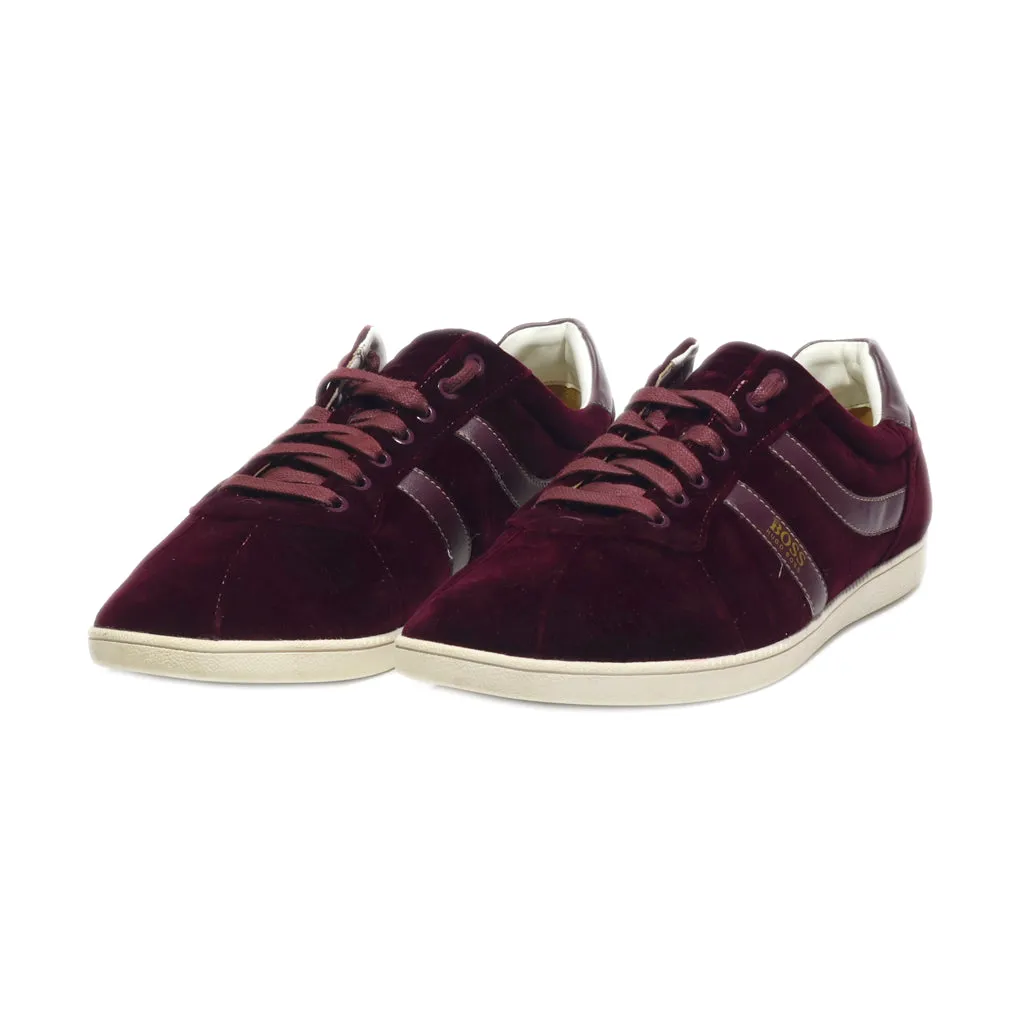 Hugo Boss Casual Lace Ups Suede Maroon Colour For Men