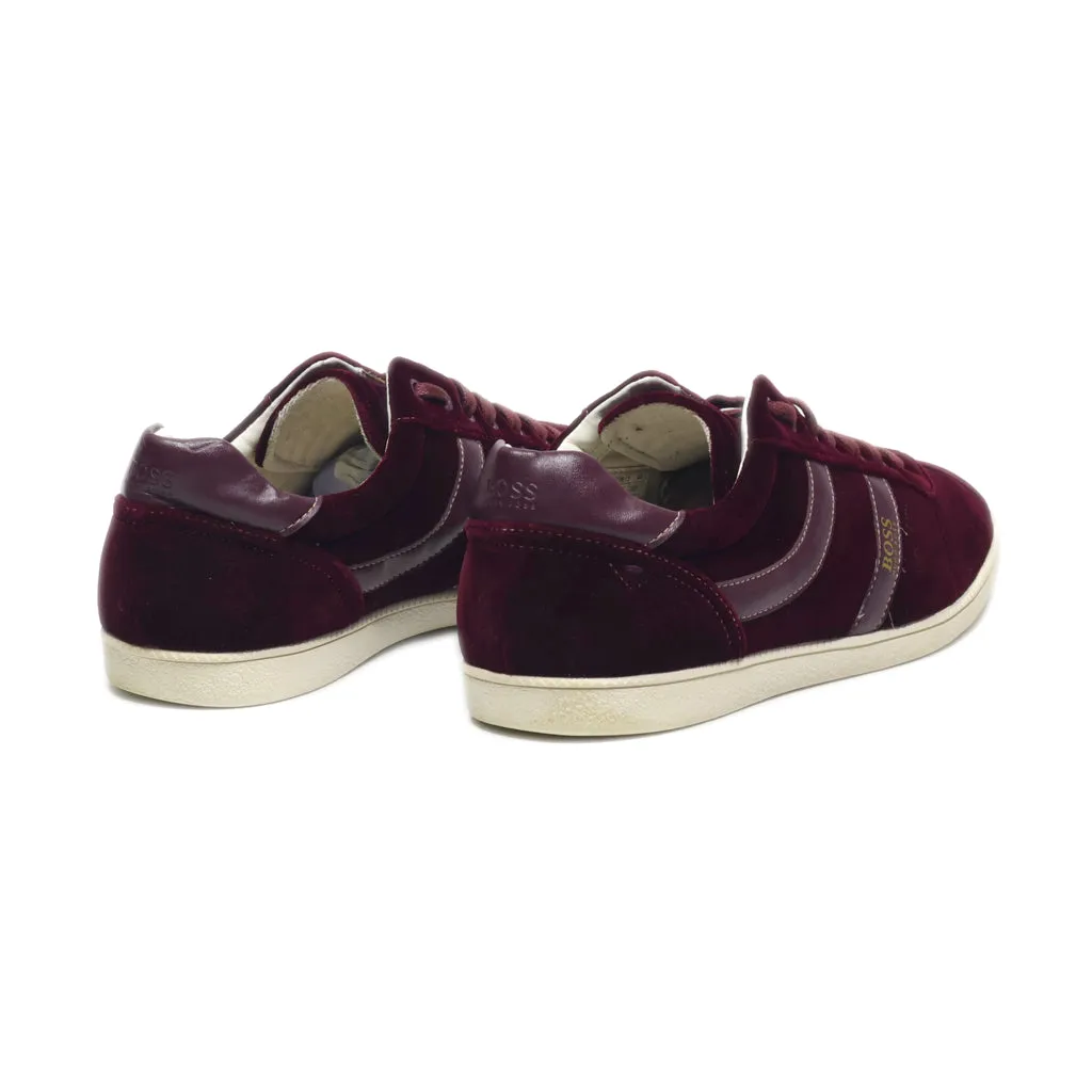 Hugo Boss Casual Lace Ups Suede Maroon Colour For Men