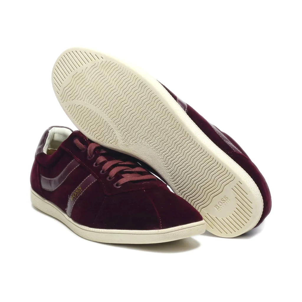 Hugo Boss Casual Lace Ups Suede Maroon Colour For Men