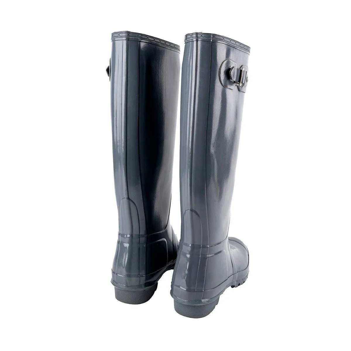 Hunter Original Gloss Rain Boots Fabric Grey Colour For Women