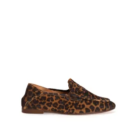 Lindsay Calf suede print Leopard